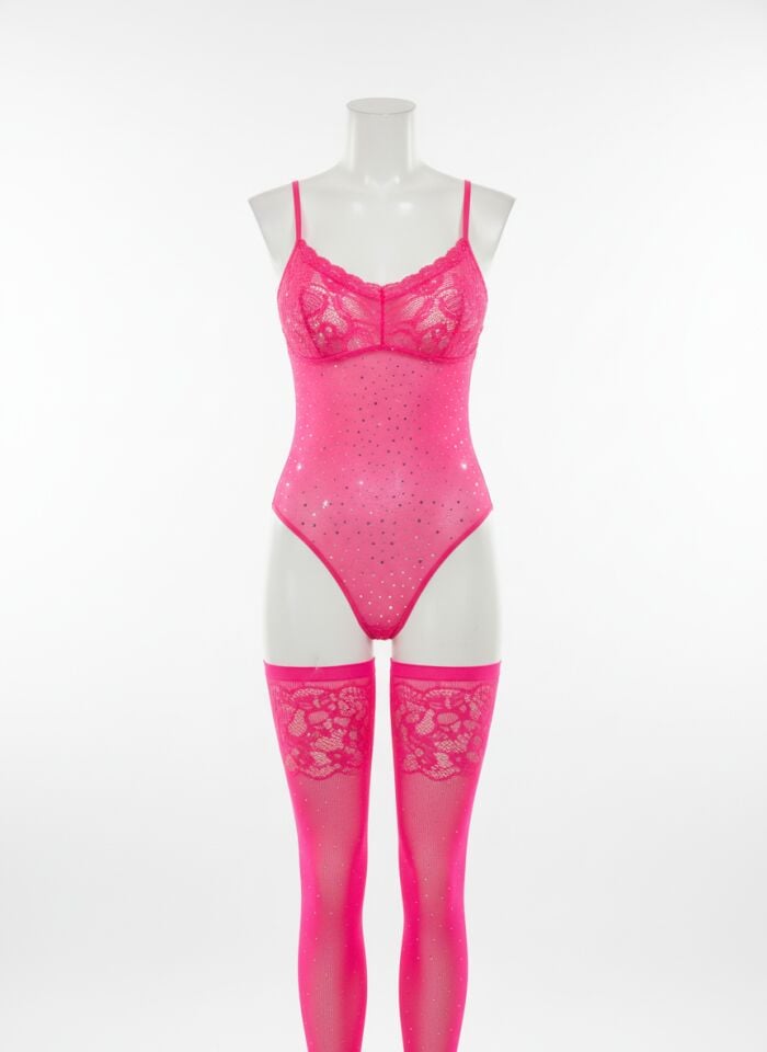 Arias Closet Özel Tasarım Işıltılı Fantezi Vücut Çorabı