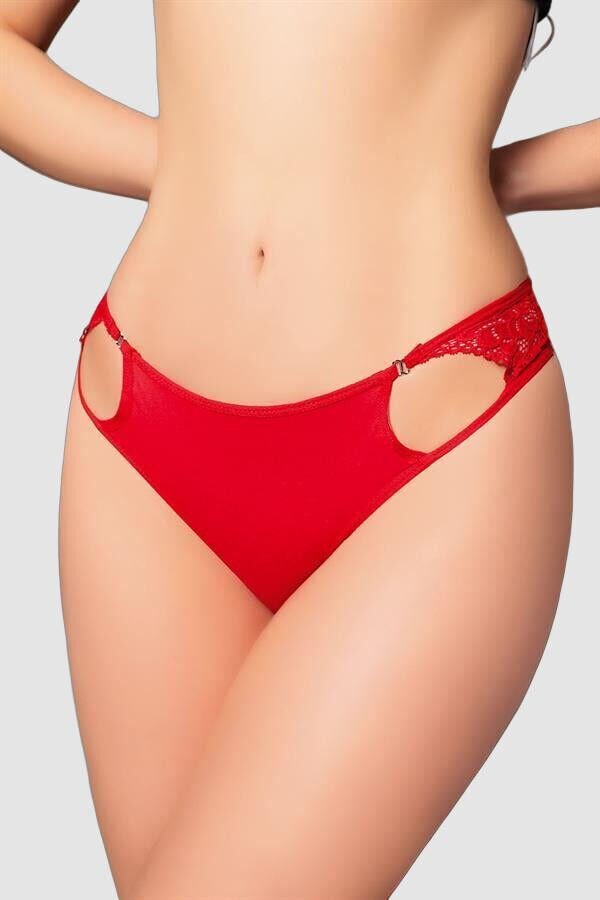 Arias Closet Kırmızı Bel Kısmı Dantelli Külot