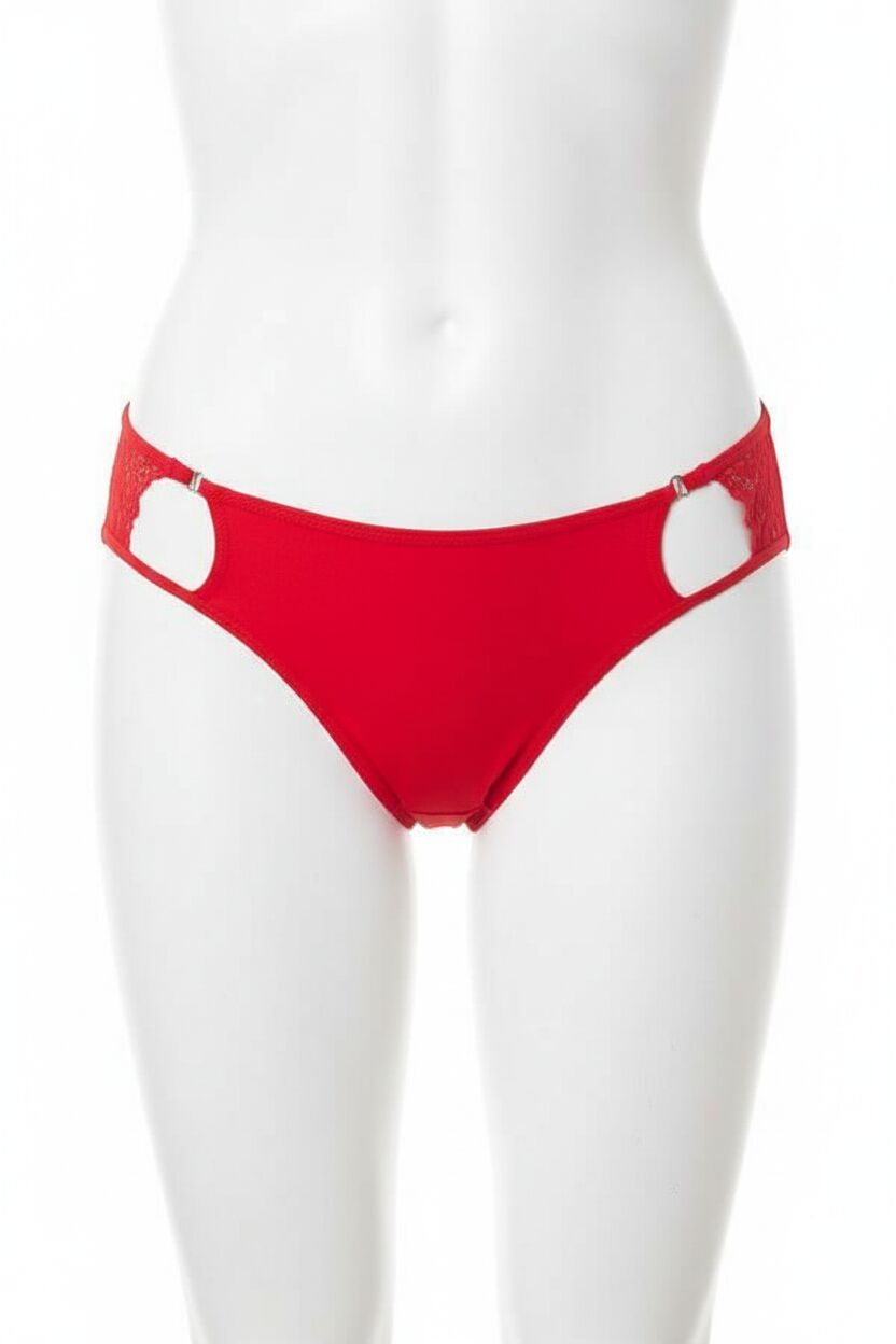 Arias Closet Kırmızı Bel Kısmı Dantelli Külot