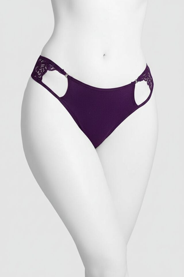 Arias Closet Lacivert Bel Kısmı Dantelli Külot