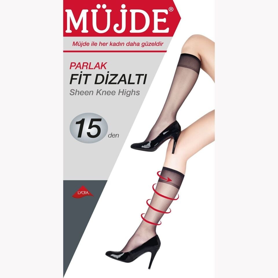 Müjde Fit 15 Den Parlak Bayan Dizaltı 12'li