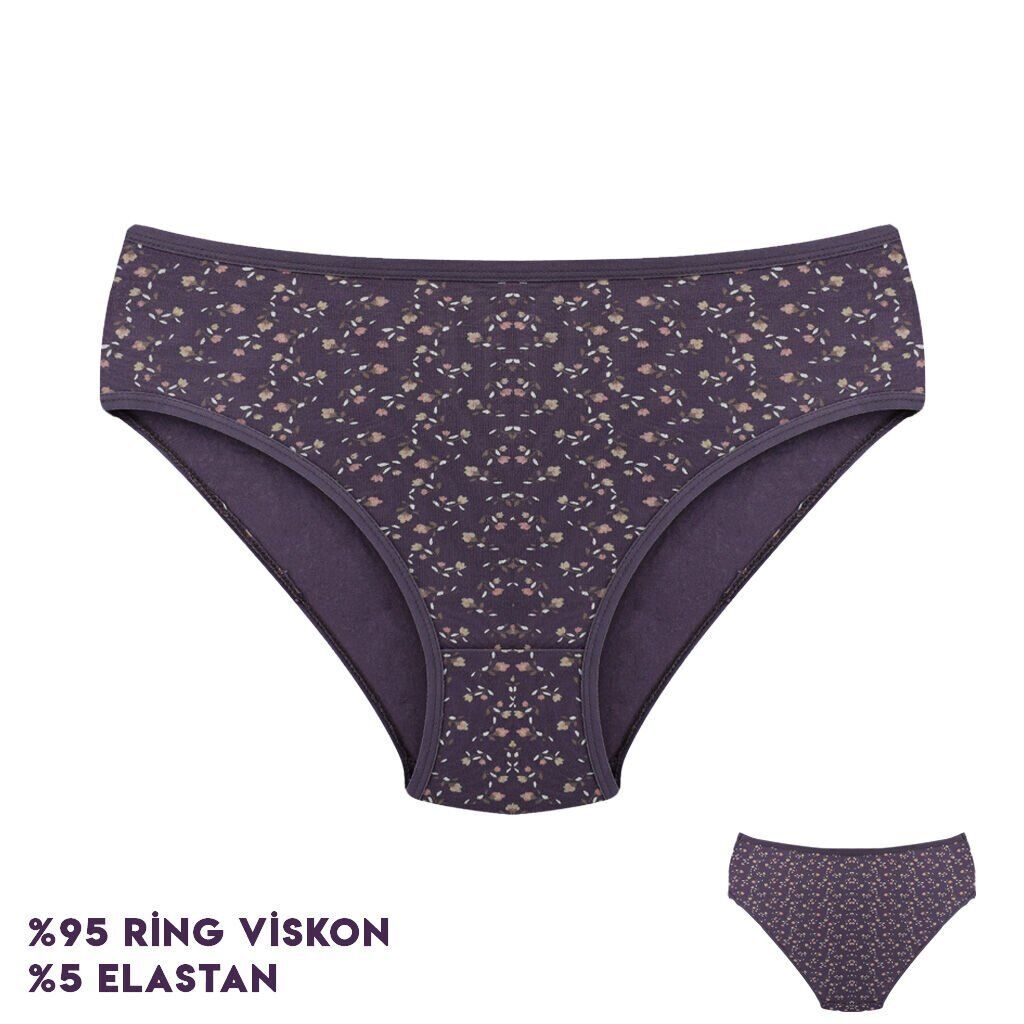 Dondeza 264-11 (L) Desenli Viscon Bayan Bikini 12'li