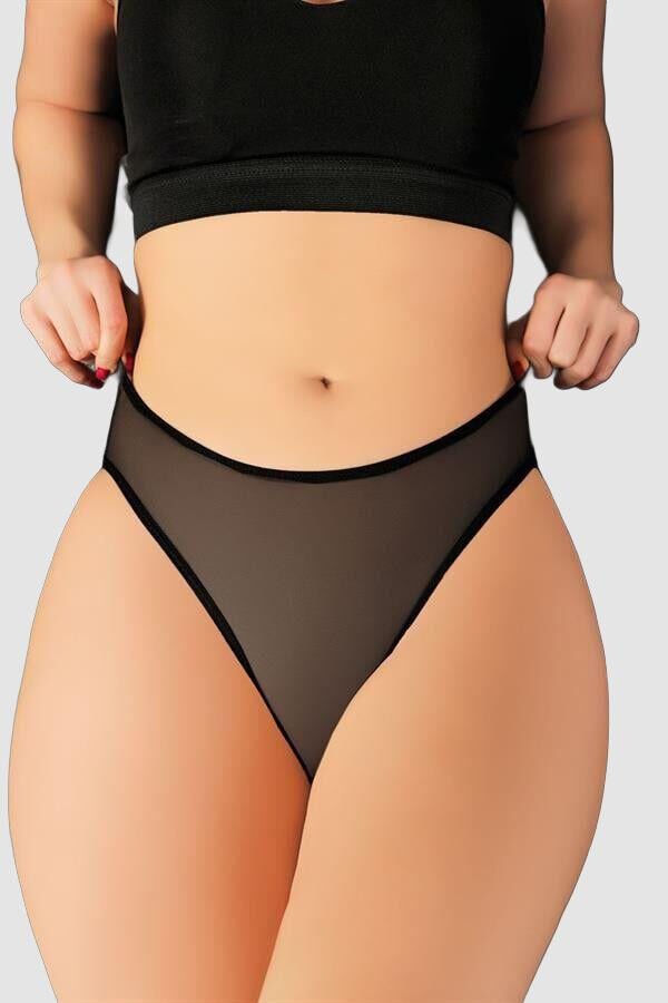 Arias Closet Siyah Dantelli Arkası Dekolteli Fantezi Külot