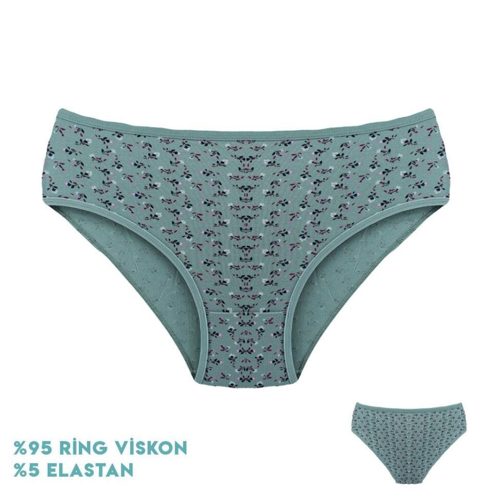 Dondeza 264-2 (L) Desenli Viscon Bayan Bikini 12'li