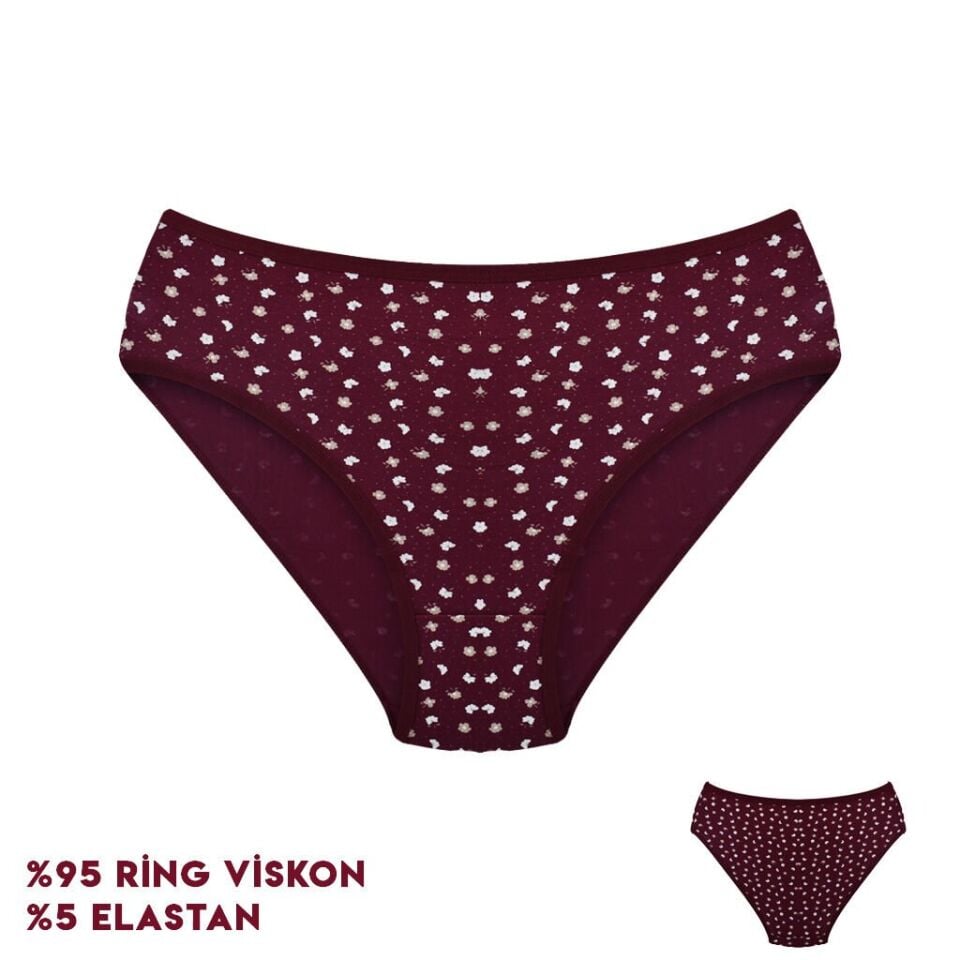 Dondeza 264-9 (L) Desenli Viscon Bayan Bikini 12'li