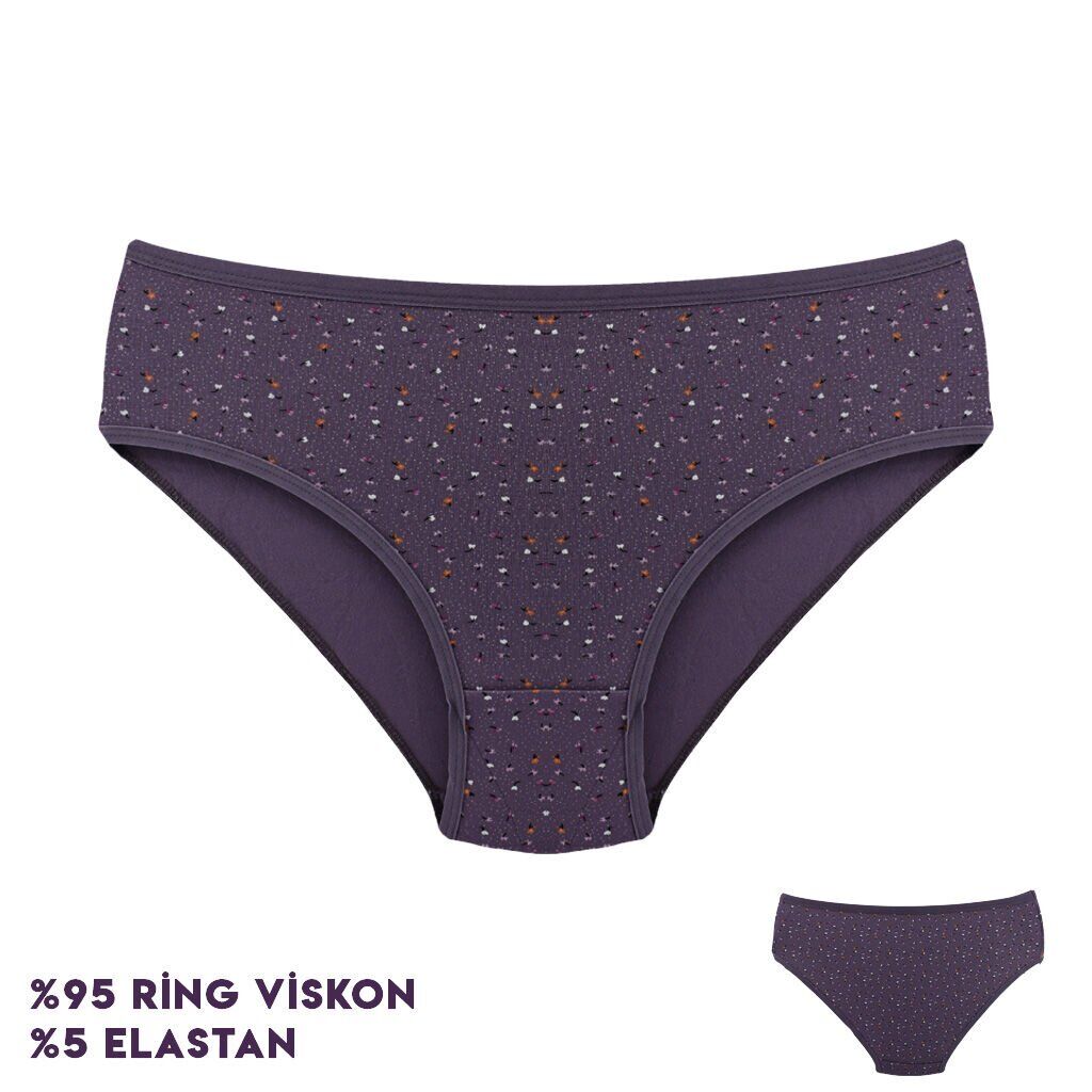 Dondeza 264-12 (L) Desenli Viscon Bayan Bikini 12'li