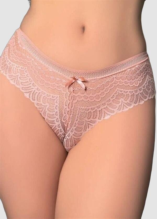 Pudra Dantelli Desenli Fantezi Külot