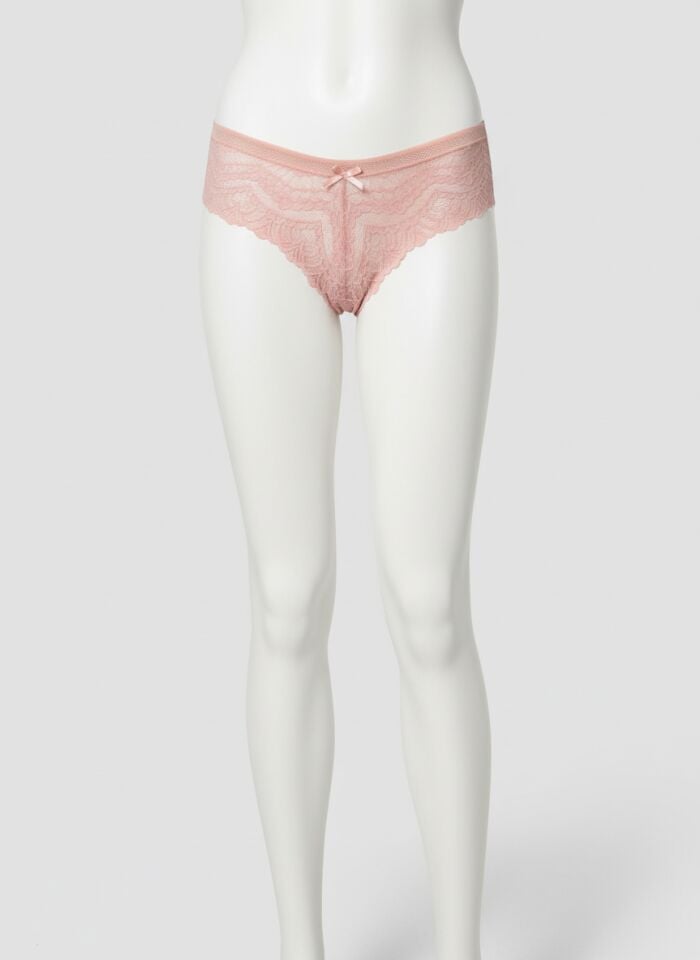 Pudra Dantelli Desenli Fantezi Külot