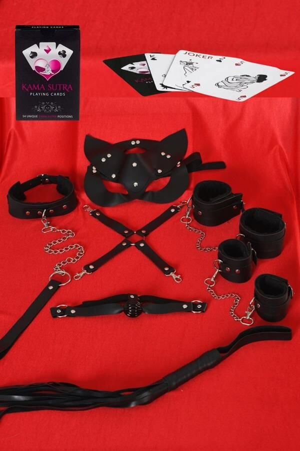 Arias Closet Sexy Görselli Oyun Kartı Kama Sutra 7'li Harness Set