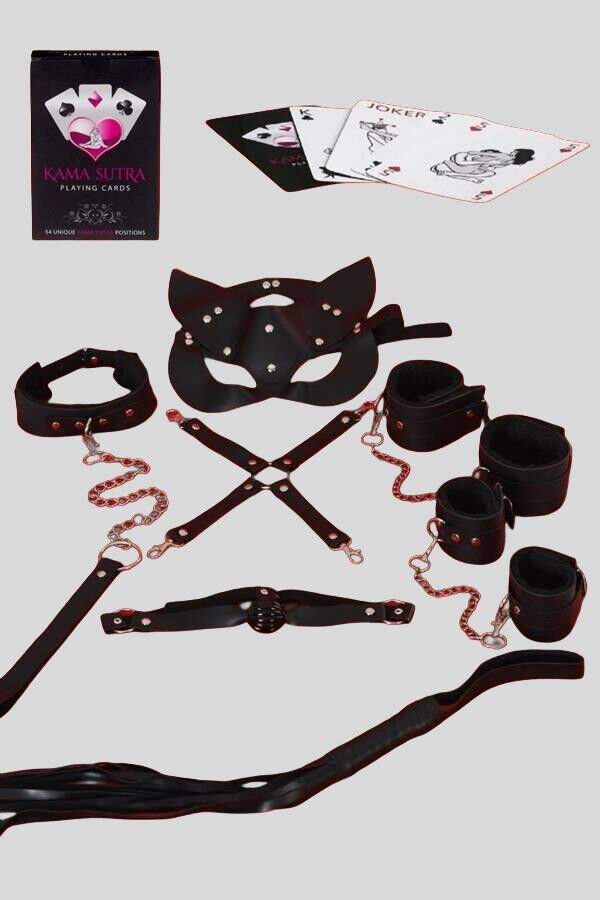 Arias Closet Sexy Görselli Oyun Kartı Kama Sutra 7'li Harness Set