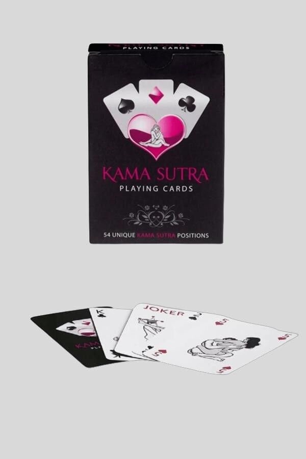 Arias Closet Sexy Görselli Oyun Kartı Kama Sutra Siyah Kırbaç Set