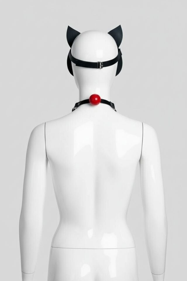 Arias Closet Sexy Görselli Oyun Kartı Kama Sutra Siyah Ağız Topu Maske Set