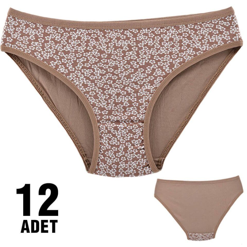 Dondeza 101-51 Desenli Bayan Bikini 12'li
