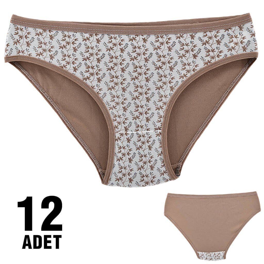 Dondeza 101-50 Desenli Bayan Bikini 12'li