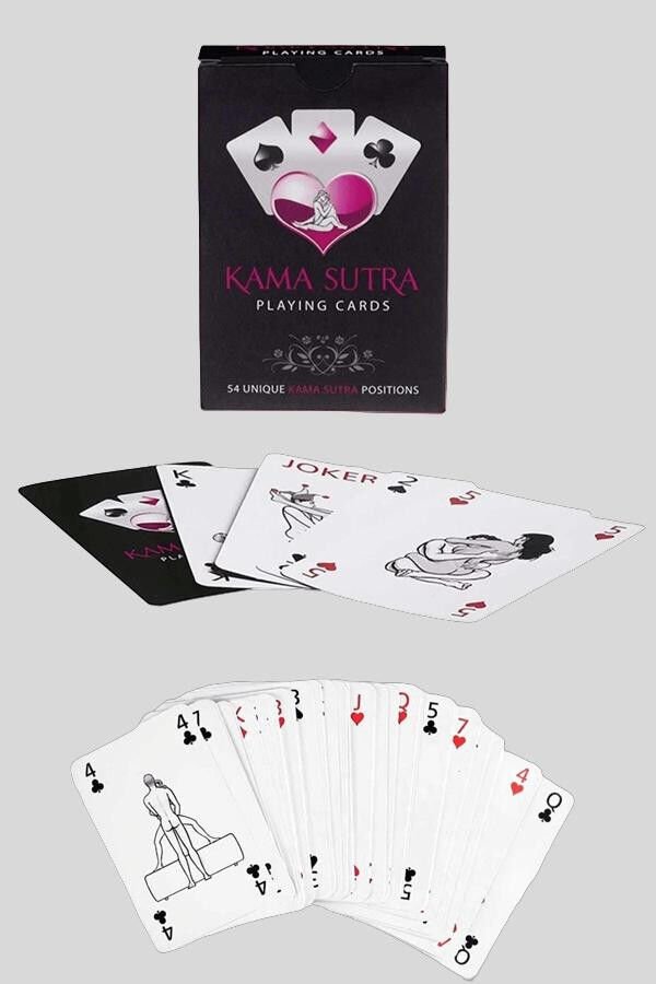 Arias Closet Sexy Görselli Oyun Kartı Kama Sutra Ağız Topu Kelepçe Set