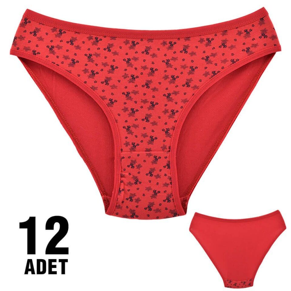 Dondeza 101-36 Desenli Bayan Bikini 12'li