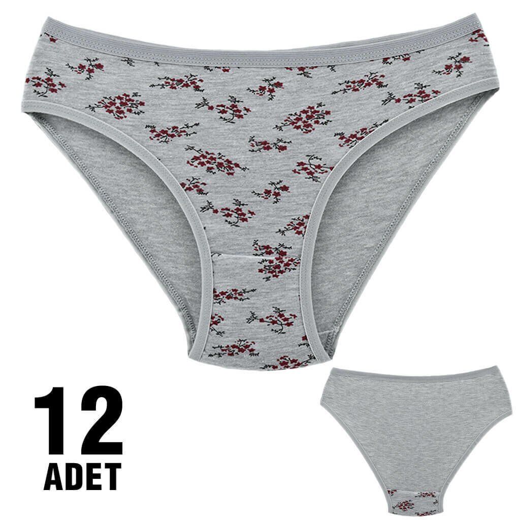 Dondeza 101-20 Desenli Bayan Bikini 12'li