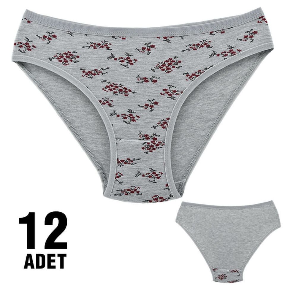 Dondeza 101-20 Desenli Bayan Bikini 12'li