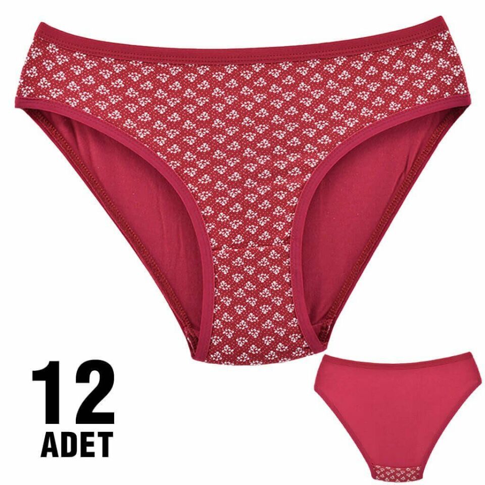 Dondeza 101-17 Desenli Bayan Bikini 12'li