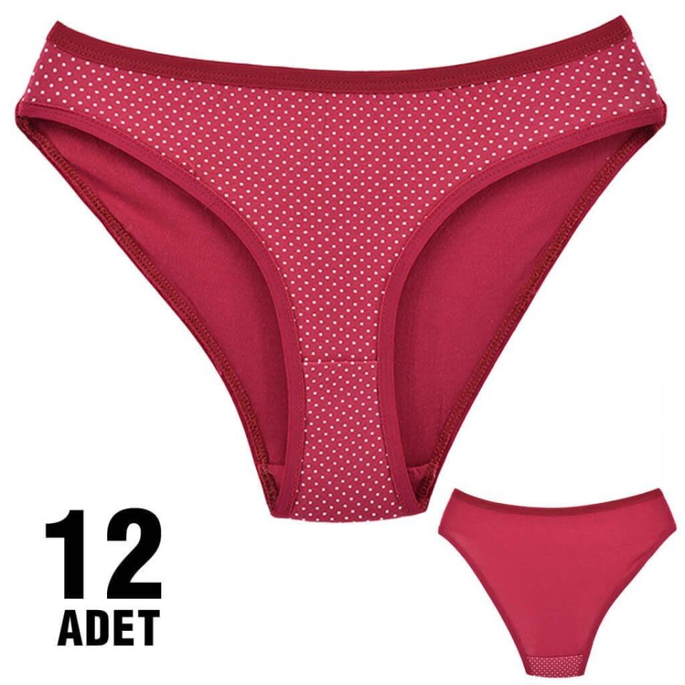 Dondeza 101-15 Desenli Bayan Bikini 12'li