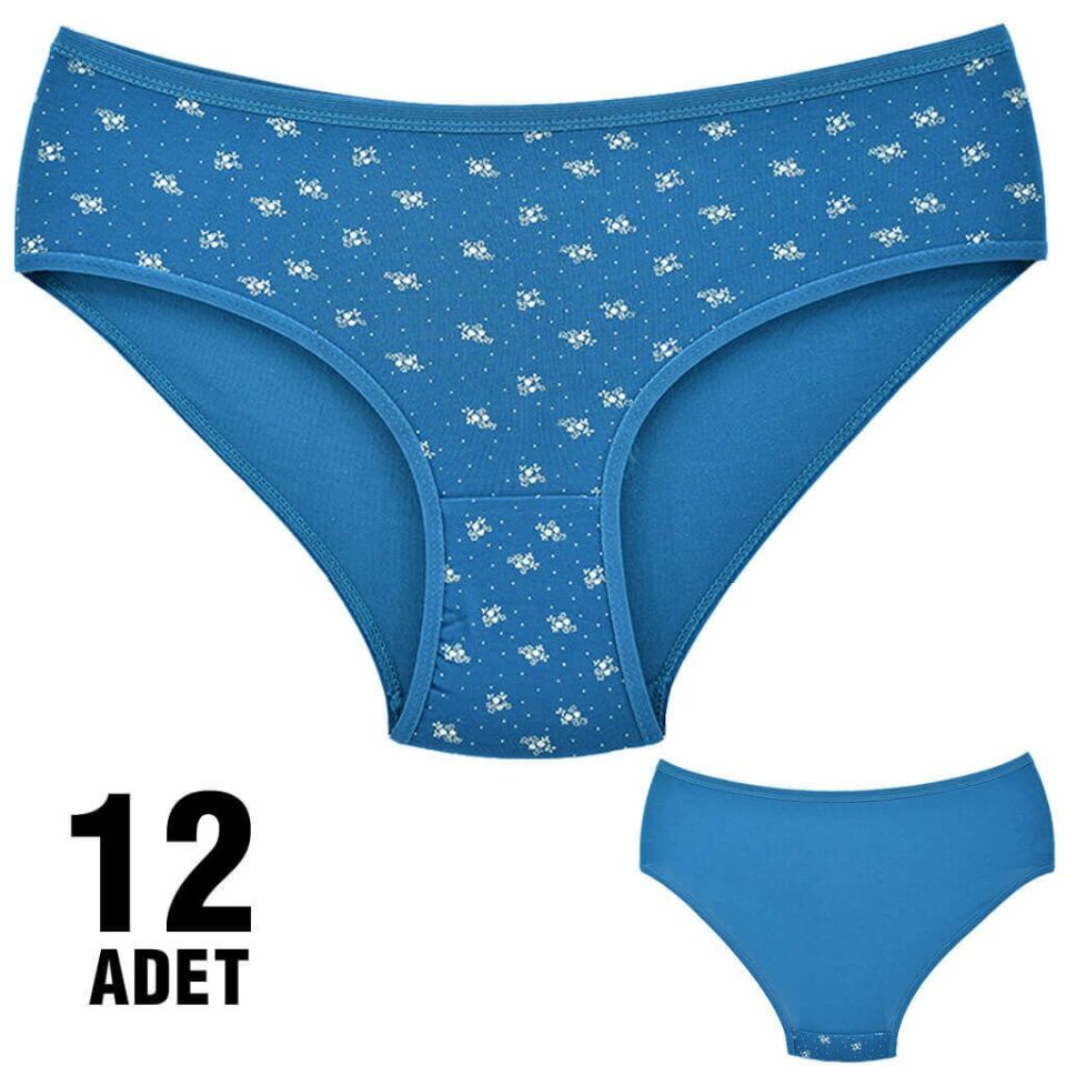 Dondeza 201-38 Desenli Bayan Ara Beden Külot 12'li
