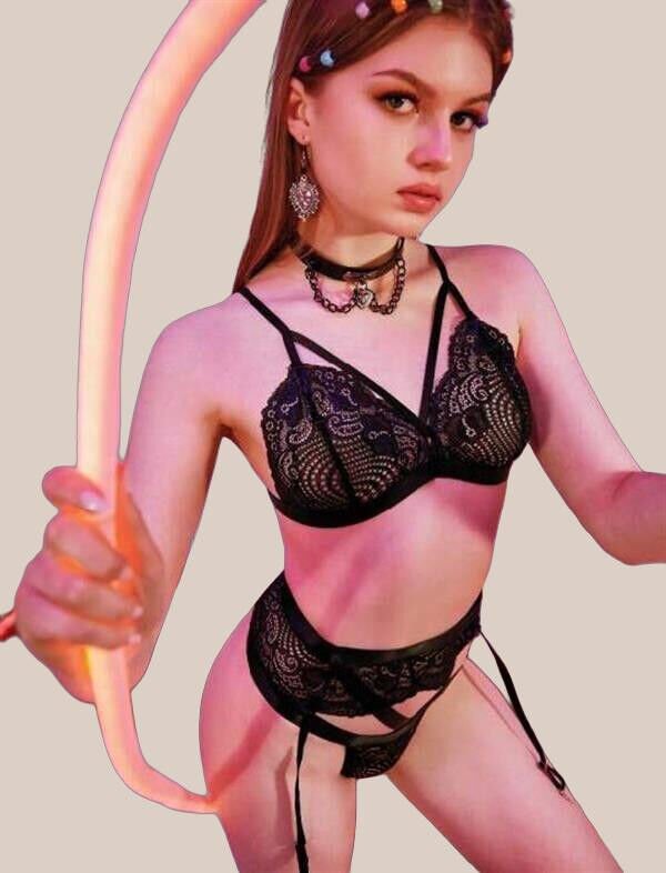 Arias Closet Siyah Dantelli Göğüs Detaylı Fantezi Jartiyer Takım