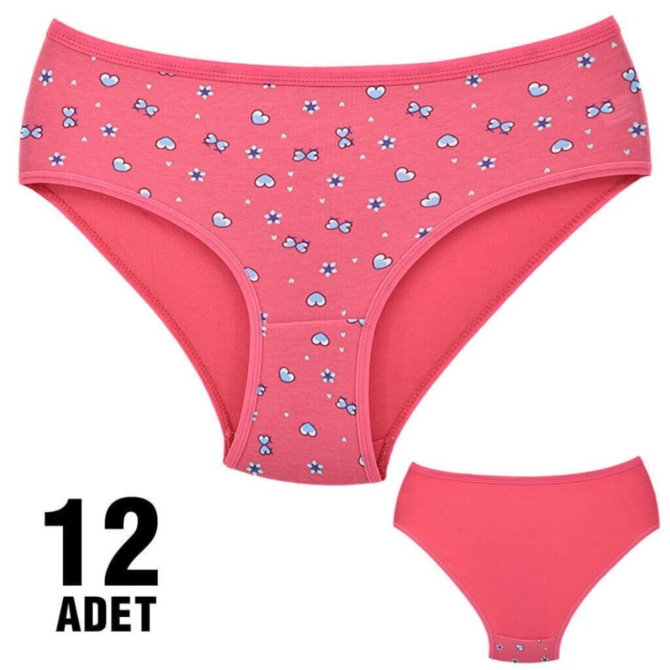 Dondeza 201-24 Desenli Bayan Ara Beden Külot 12'li