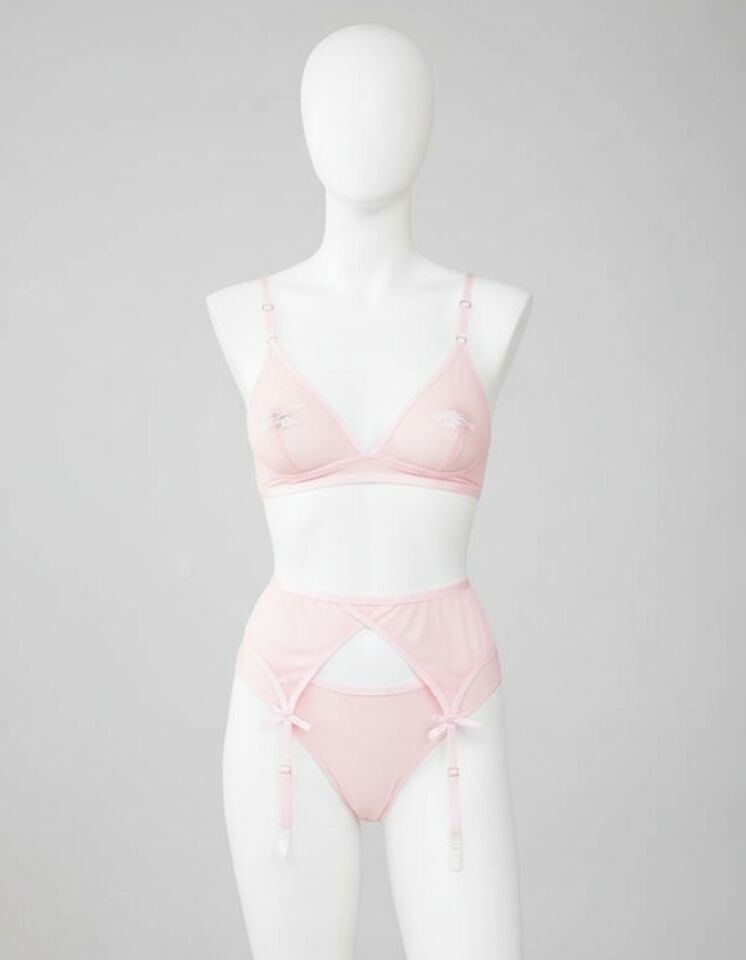 Arias Closet Beyaz Transparan Fantezi Jartiyer Takım