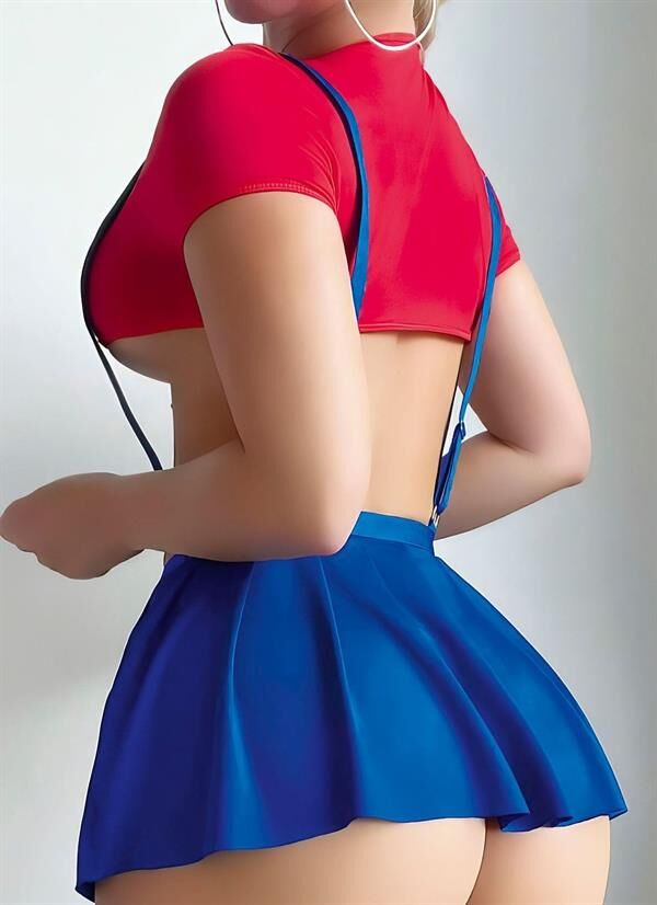 Arias Closet Mavi Kırmızı Fantezi Etekli Takım