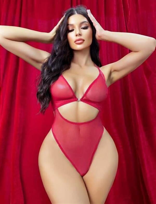 Arias Closet Kırmızı Transparan Fantezi Babydoll
