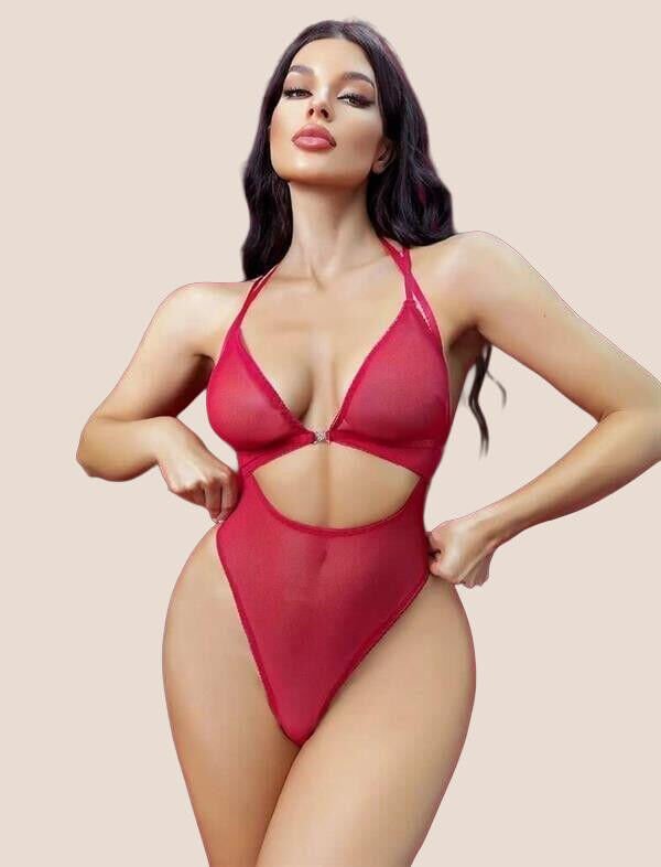 Arias Closet Kırmızı Transparan Fantezi Babydoll