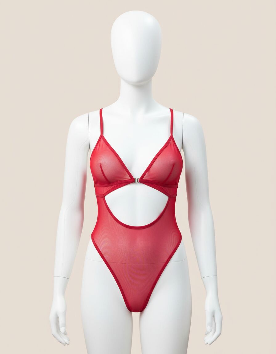 Arias Closet Kırmızı Transparan Fantezi Babydoll