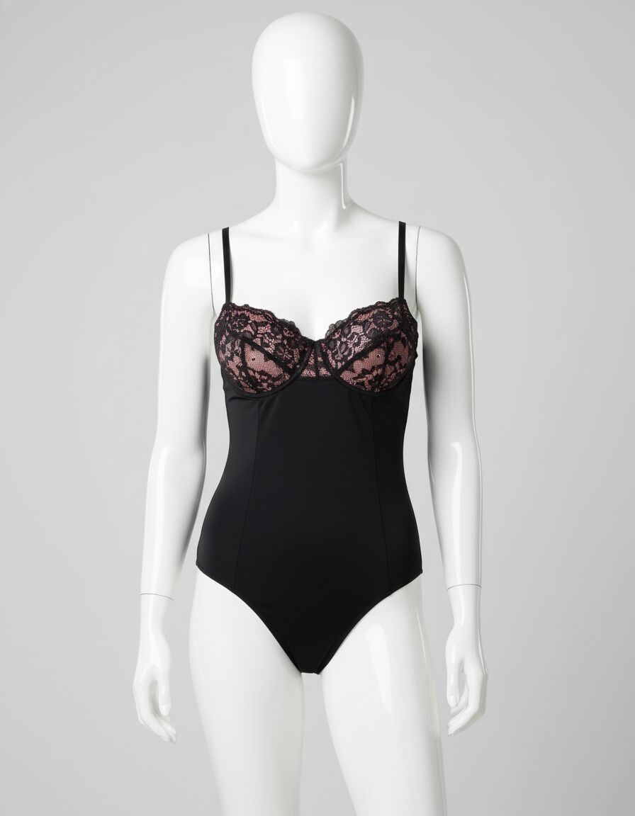 Arias Closet Siyah Dantelli Fantezi Babydoll