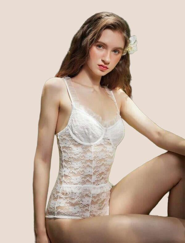 Arias Closet Beyaz Dantelli Fantezi Babydoll