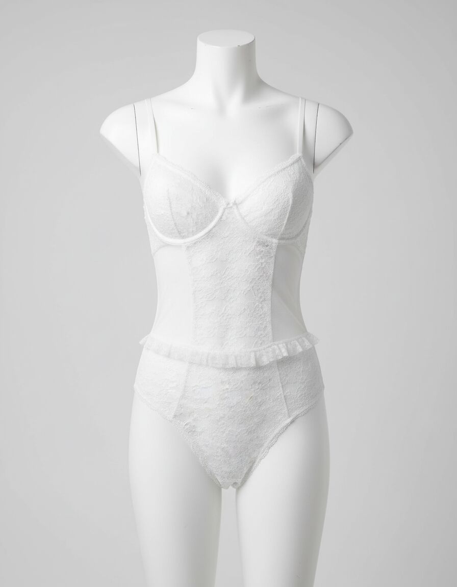 Arias Closet Beyaz Dantelli Fantezi Babydoll