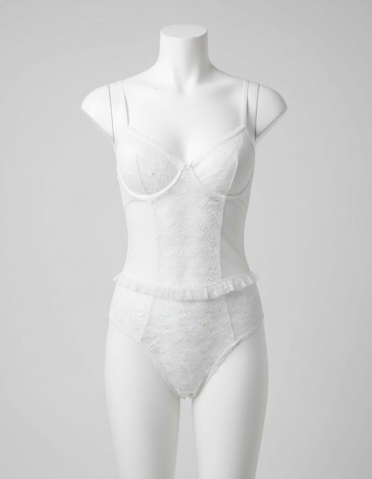 Arias Closet Beyaz Dantelli Fantezi Babydoll