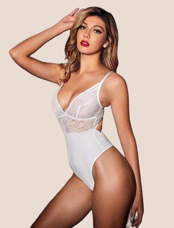 Arias Closet Beyaz Dantel İşlemeli Fantezi Babydoll