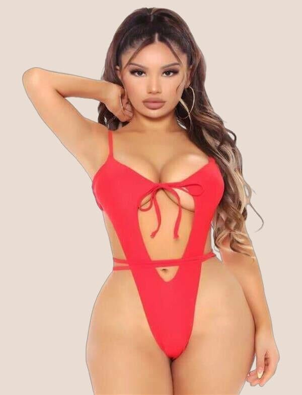 Arias Closet Kırmızı İp Detaylı Fantezi Babydoll