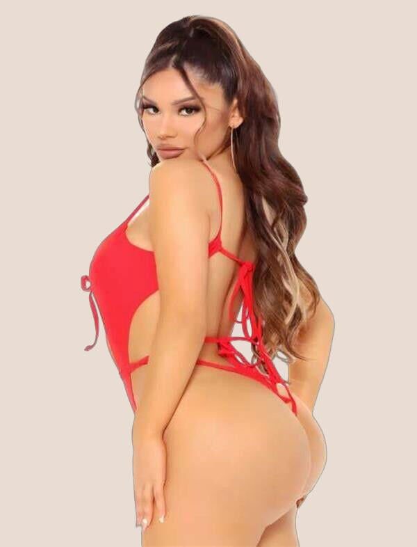 Arias Closet Kırmızı İp Detaylı Fantezi Babydoll