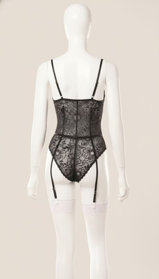 Arias Closet Siyah Dantelli Fantezi Body Hizmetçi Kostümü