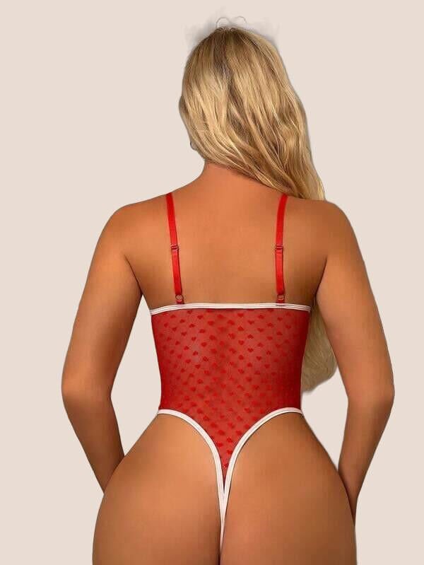 Arias Closet Kırmızı Fantezi Body Hemşire Kostümü