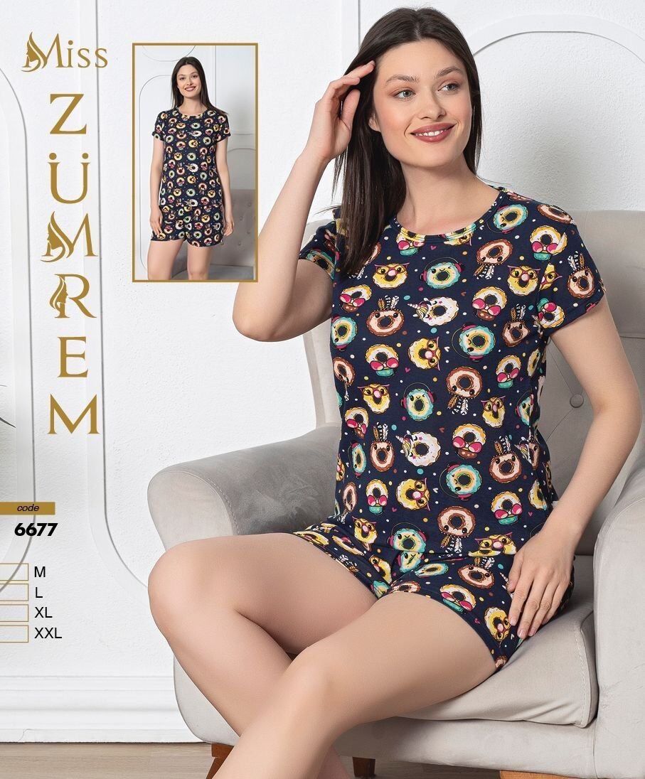 Zümrem 6677 Süprem Bayan Şortlu Takım 4'lü