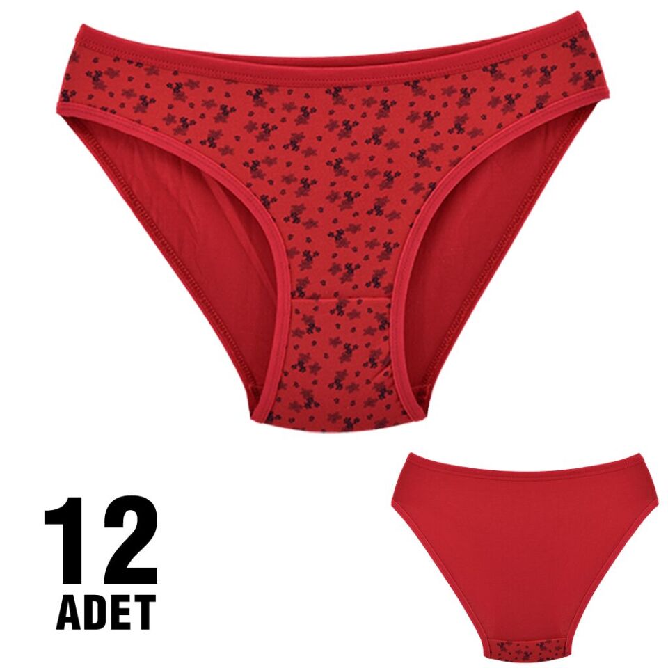 Dondeza 101-86 Desenli Bayan Bikini 12'li