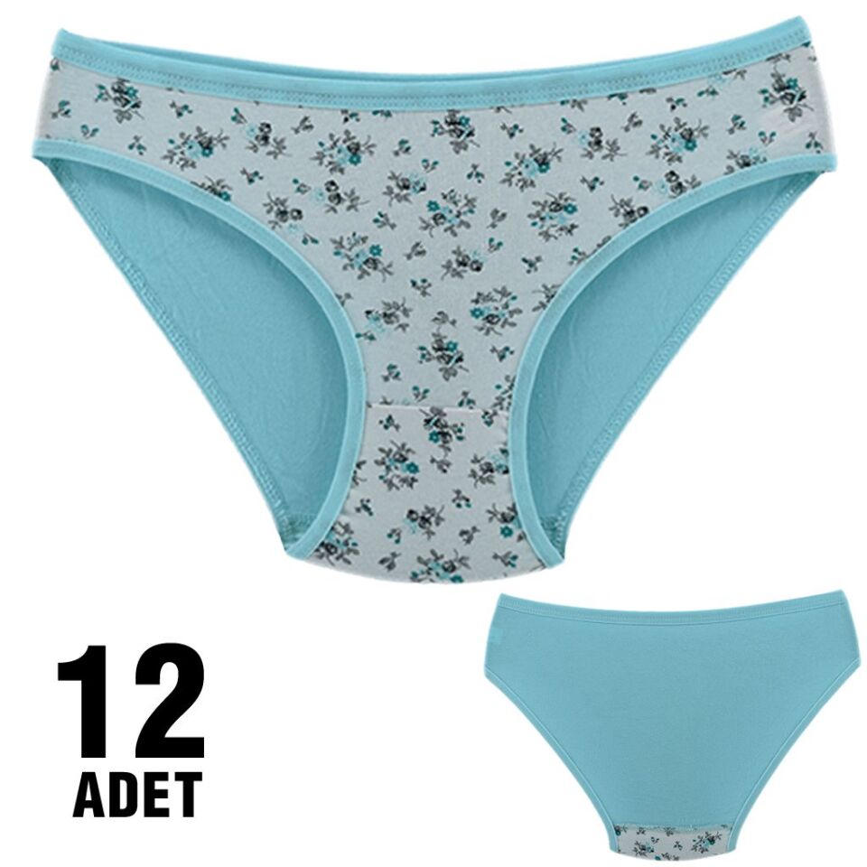 Dondeza 101-80 Desenli Bayan Bikini 12'li