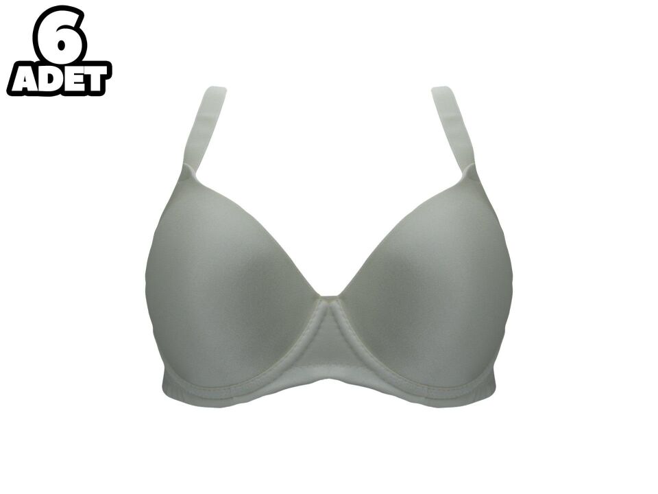 Cansoy 660 Ekru Diana C Cup Balenli Desteksiz Bayan Sütyen 6'lı
