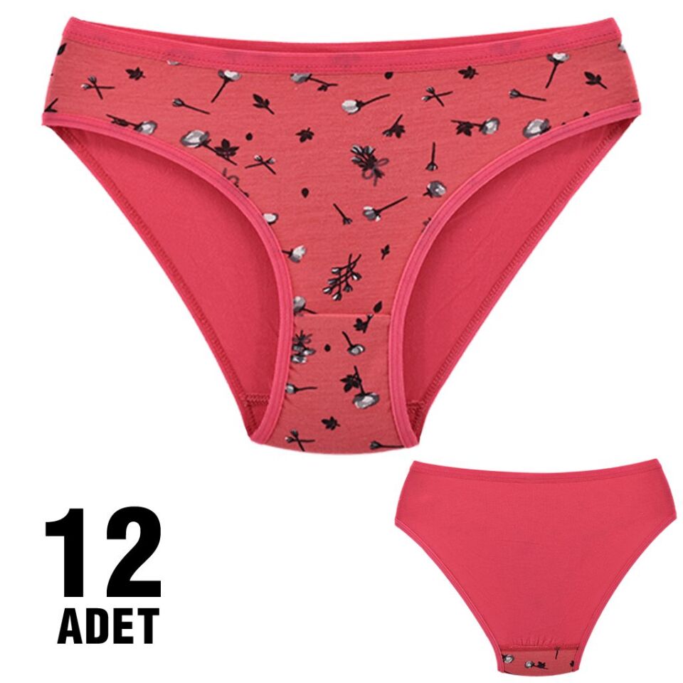 Dondeza 101-78 Desenli Bayan Bikini 12'li