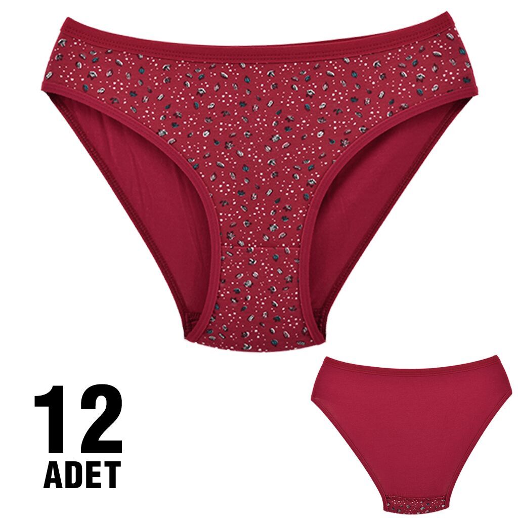 Dondeza 101-76 Desenli Bayan Bikini 12'li