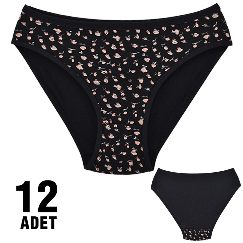 Dondeza 101-71 Desenli Bayan Bikini 12'li