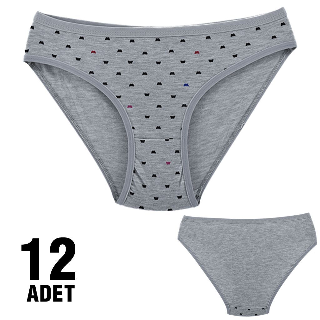 Dondeza 101-59 Desenli Bayan Bikini 12'li