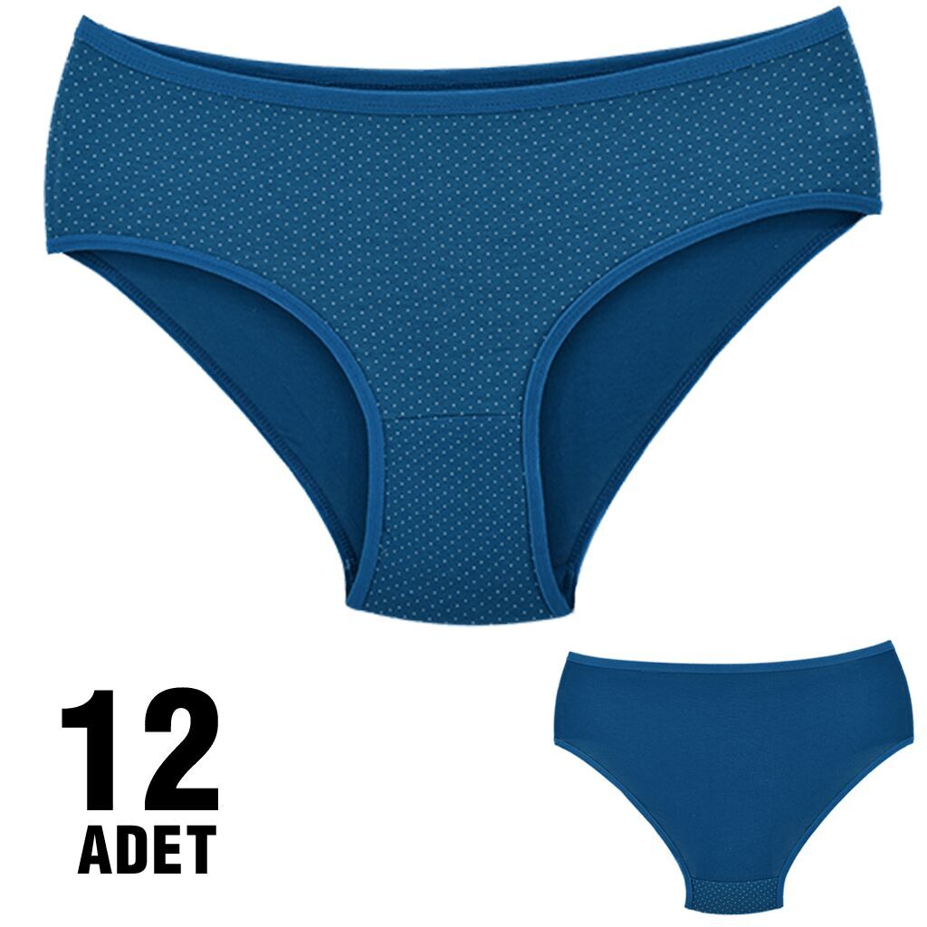 Dondeza 201-73 Desenli Bayan Ara Beden Külot 12'li